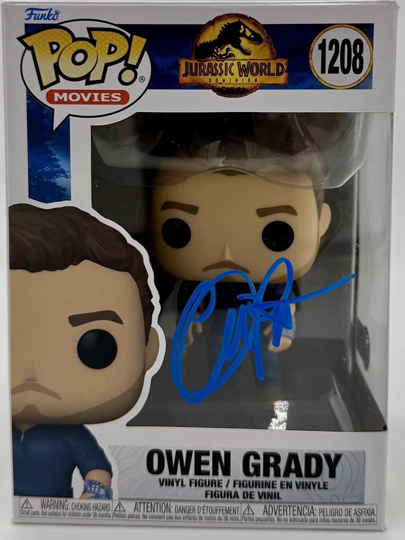 Chris Pratt Signed Funko Pop #1208 "Jurassic Park" - Beckett COA